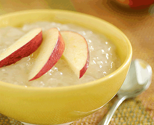 Warm Coconut Apple Tapioca Pudding